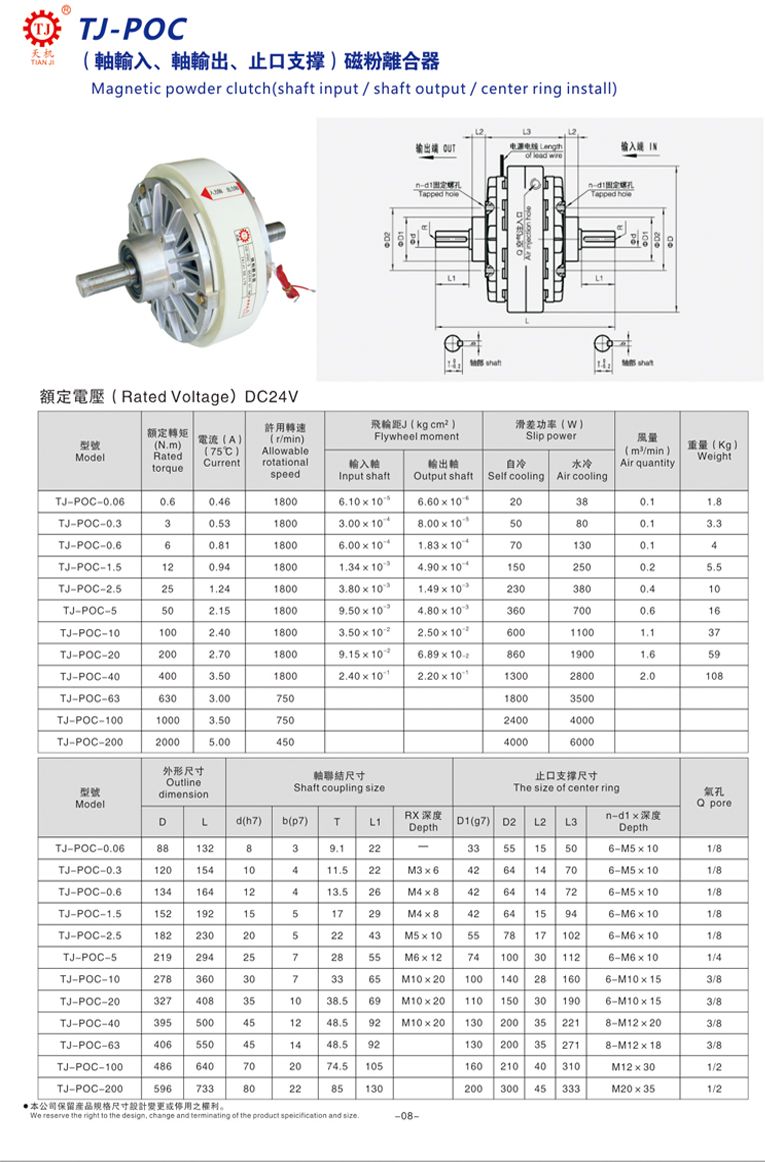 双轴磁粉离合器尺寸参数 双轴磁粉离合器尺寸参数